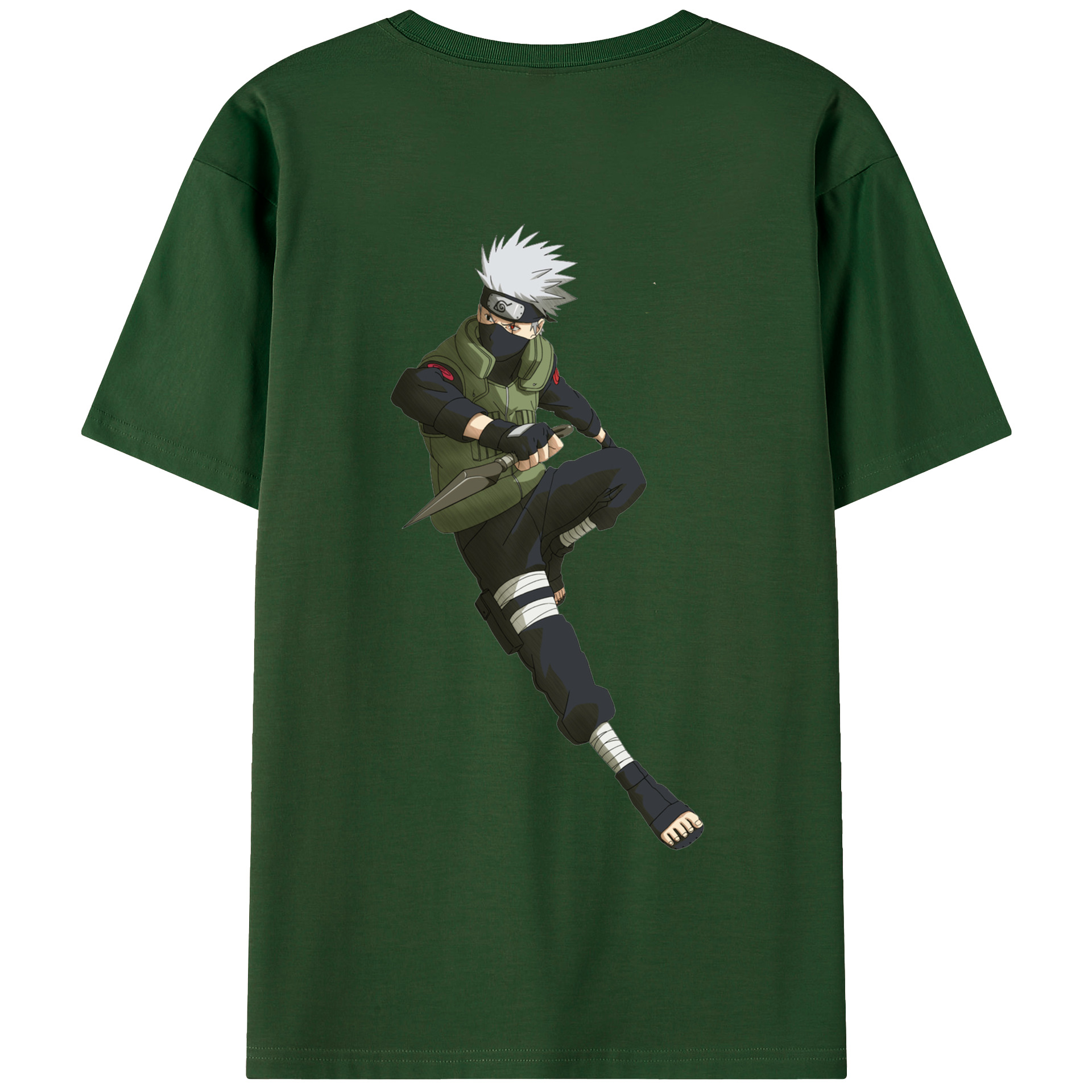 （画像用） NARUTO -ナルト- はたけ カカシ Hatake Kakashi 綿100％半袖Tシャツ（背面プリント）
